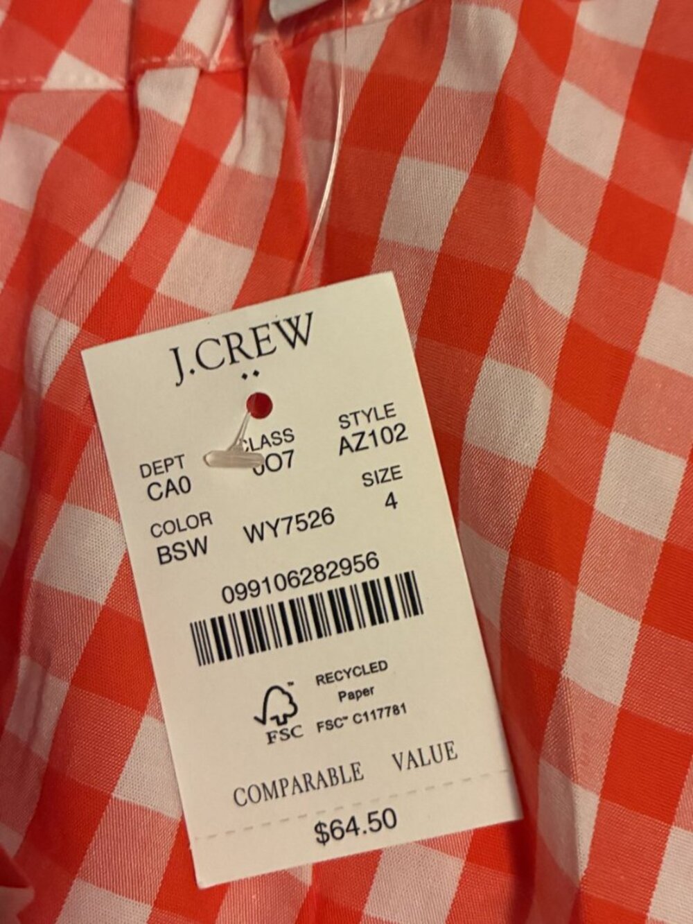 J. Crew Cotton Poplin Ruffle-Shoulder Top, NWT - Picture 8 of 8